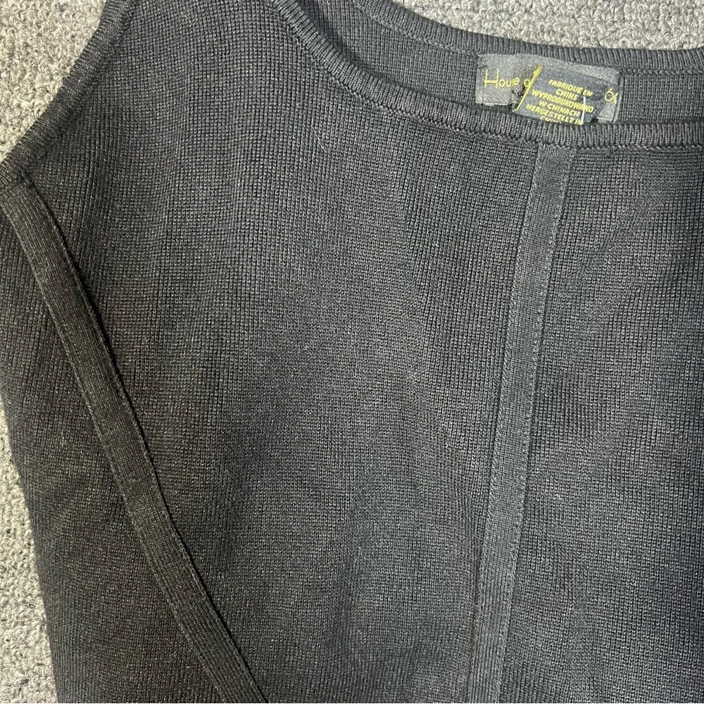 House of Harlow Black Knit Crop Tank, Large - Picture 9 of 9